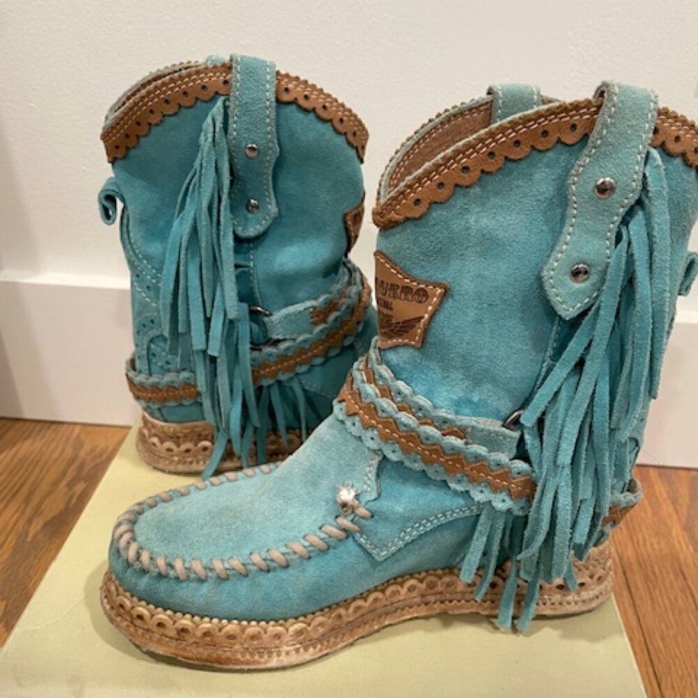 **SOLD** El Vaquero Arya Silverstone Turquoise EU36 *Run BIG - fit like EU37*